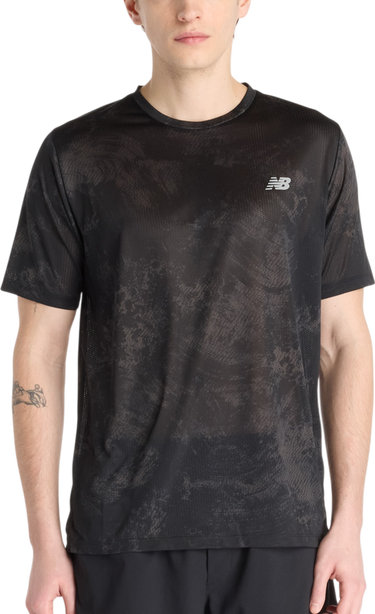 Tričko New Balance Athletics Printed Short-Sleeve T-Shirt Čierna | mt53201-cas, 0