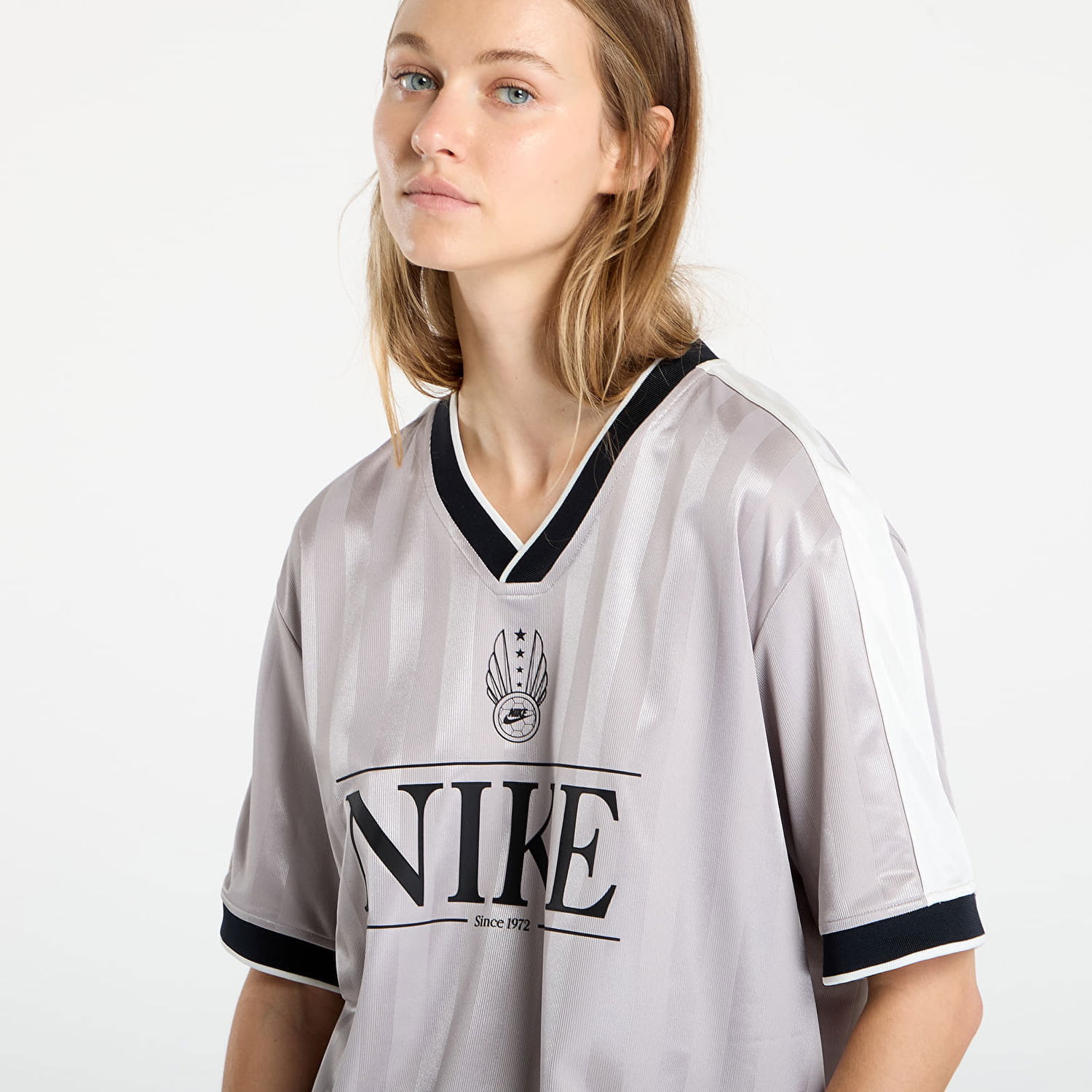 Dres Nike Sportswear Women's V-Neck Jersey Top Šedá | IH8504-009, 1