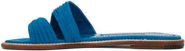 Starostlivosť o obuv Manolo Blahnik Manolo Blahnik Tibo Suede Toe-Ring Sandals Modrá | 423-1670, 2