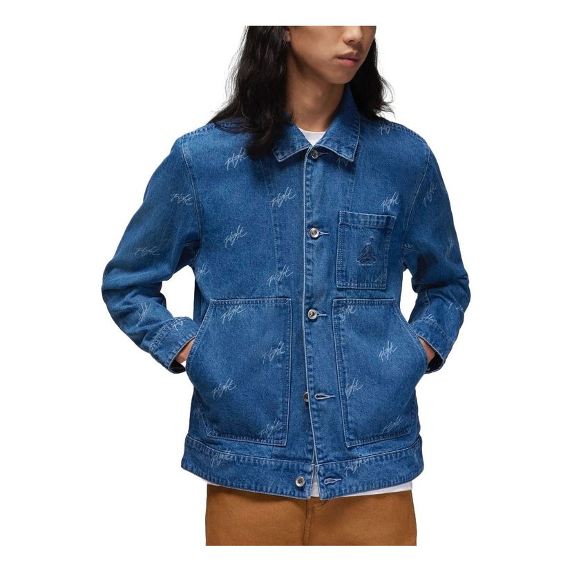 Bunda Jordan Flight Heritage Denim Jacket Modrá | FN4650-436