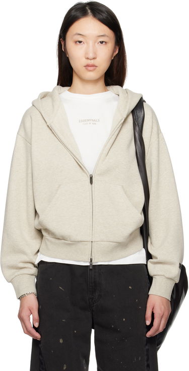 Mikina Fear of God ESSENTIALS Classic Fit Zip-Up Hoodie Béžová | 192SP255092FW, 0