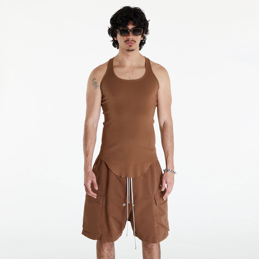 Tielko Rick Owens DRKSHDW Dark Tank Top Khaki Brown Hnedá | DU01D1152 RN 44