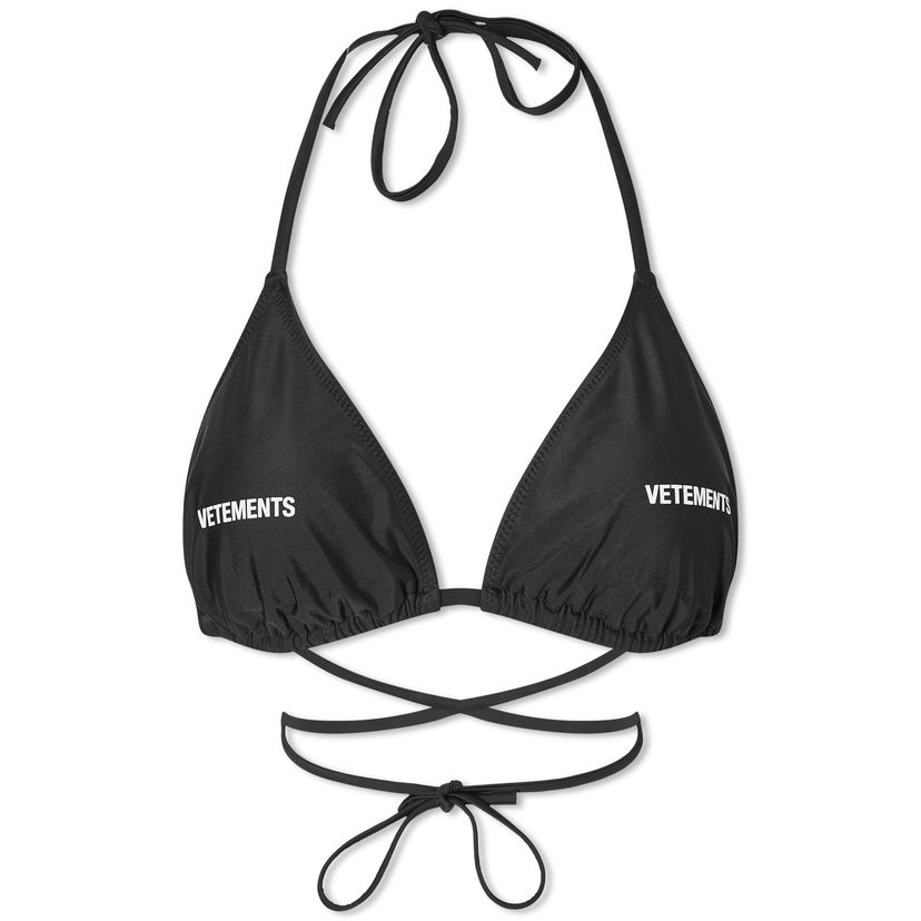 Plavky VETEMENTS Logo Bikini Top Čierna | WE64SW300B