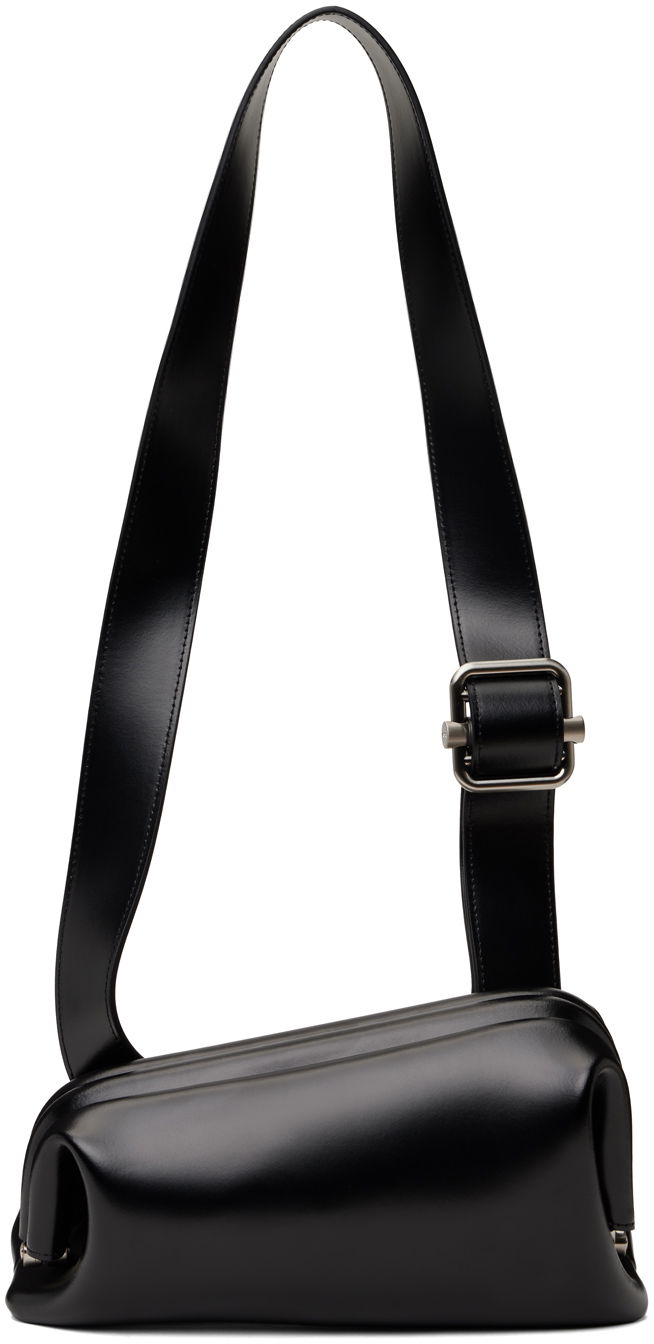 Taška cez rameno OSOI Slide Black Leather Shoulder Bag Čierna | 24FWB010167001, 0