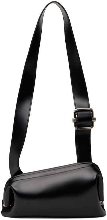 Taška cez rameno OSOI Slide Black Leather Shoulder Bag Čierna | 24FWB010167001, 0