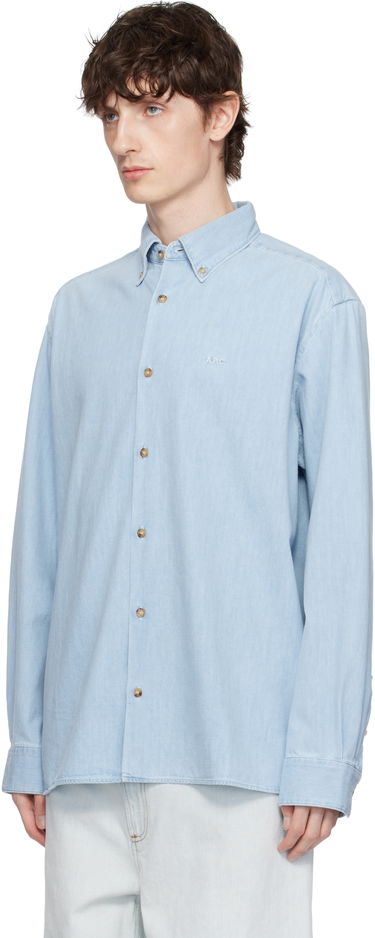 Košeľa A.P.C. A.P.C. Mathias Denim Shirt Modrá | COGXX-H12586, 3