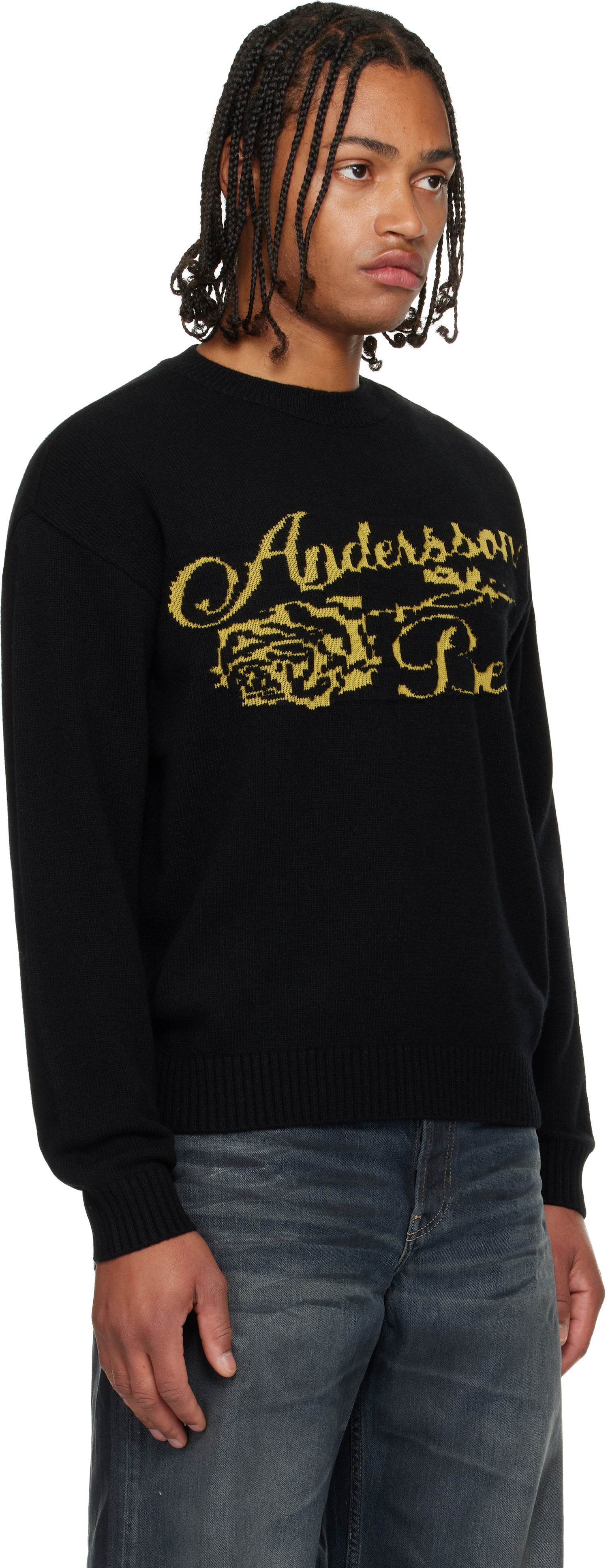 Sveter Andersson Bell Cashmere Rose Crew-Neck Sweater Čierna | atb1372u, 1