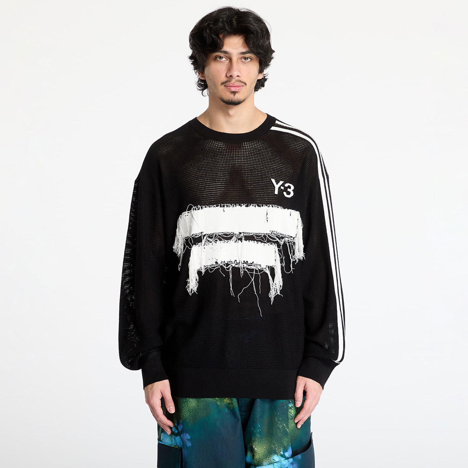 Sveter Y-3 Y-3 Graphic Knit Crew Sweatshirt Čierna | JN4873, 0
