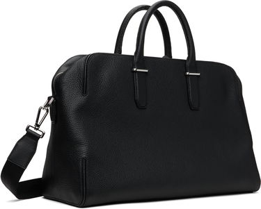 Cestovná taška BOSS Grained Leather Holdall with Logo Keyholder Čierna | 50548231, 3