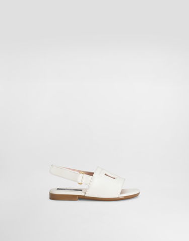 Doplnky Dolce & Gabbana Dolce & Gabbana Calfskin Sandals With Cut-Out DG Logo Biela | D20100A12238S936, 0