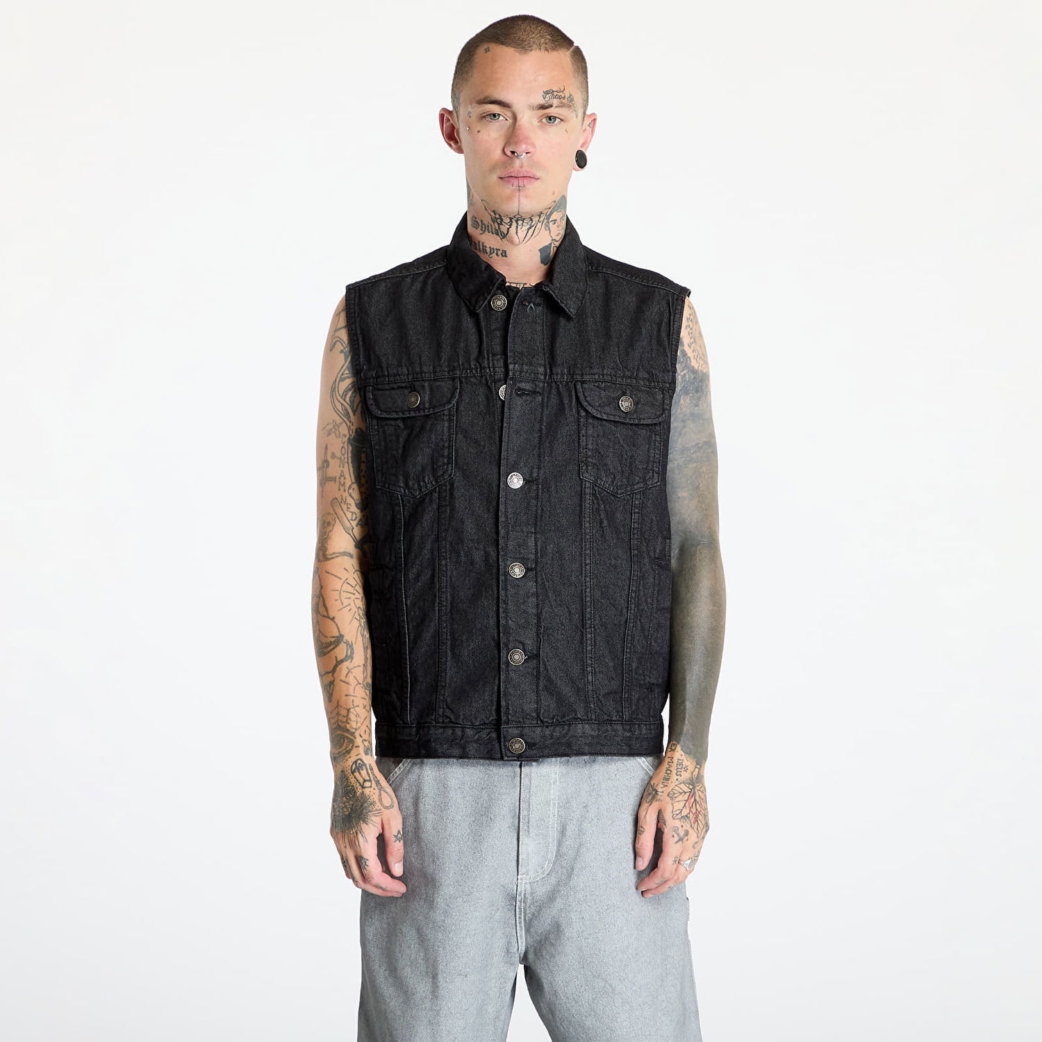 Vesta Urban Classics Denim Vest Black Washed Čierna | TB514 Black Washed, 0