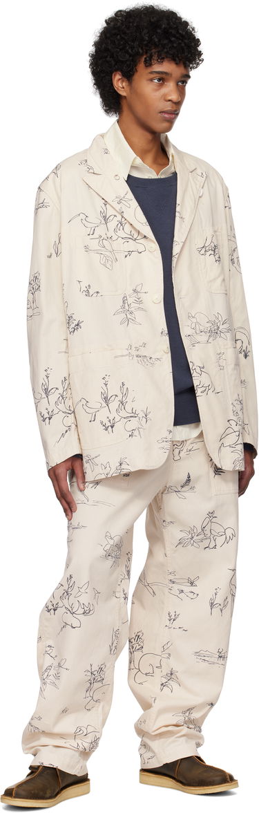 Bunda Engineered Garments Engineered Garments Bedford Printed Blazer Béžová | 25S1D005, 3
