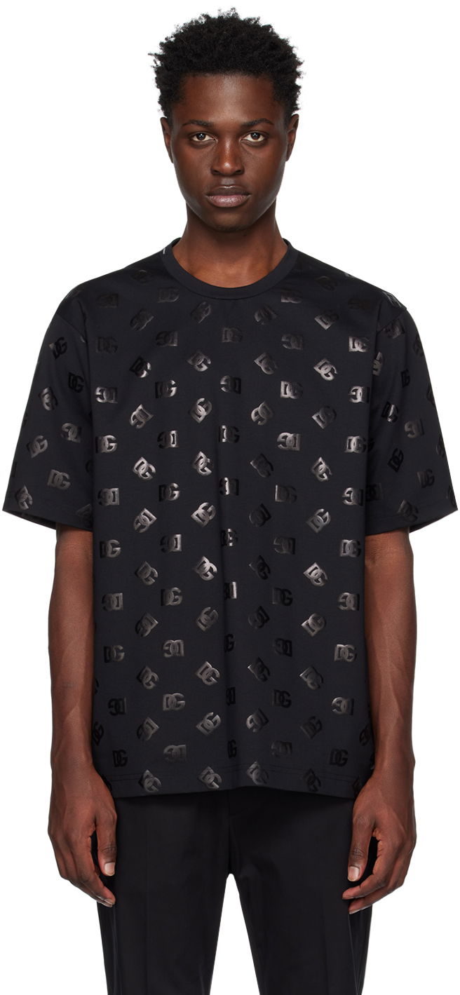 Tričko Dolce & Gabbana Black Printed T-Shirt Čierna | G8PO1TFUGK4