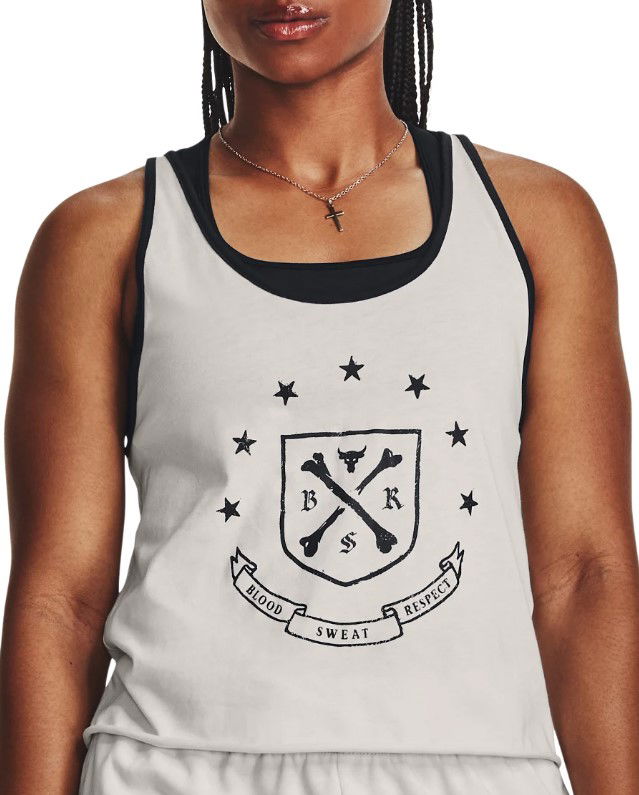 Tielko Under Armour Pjt Rck Q3 Arena Tank Biela | 1380185-114, 0