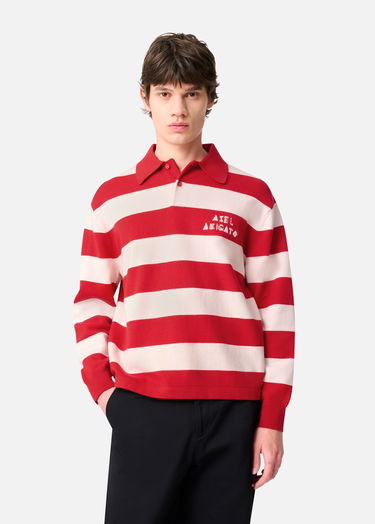 Sveter AXEL ARIGATO Frey Striped Knit Polo Sweater Rôznofarebný | A3315004, 3
