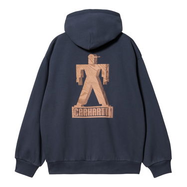Bunda Carhartt WIP Hooded Built Sweat Jacket Navy | I032469_01_XX, 5