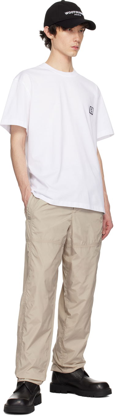 Tričko WOOYOUNGMI WOOYOUNGMI Cotton T-Shirt with Back Logo Biela | W251TS07, 3