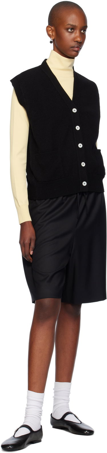 Vesta &Daughter Wexford Buttoned Knit Vest Čierna | HKN03892, 3