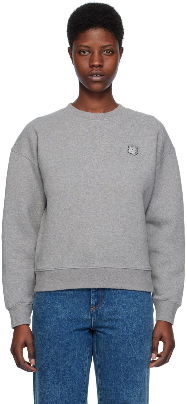 Mikina MAISON KITSUNÉ Bold Fox Head Sweatshirt Šedá | MW00315KM0307, 0