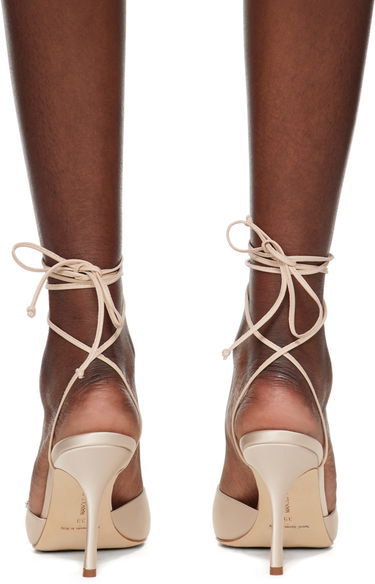 Doplnky Manolo Blahnik Manolo Blahnik Plumena 90 Embellished Satin Heeled Sandals Béžová | 124-2531-0003, 1