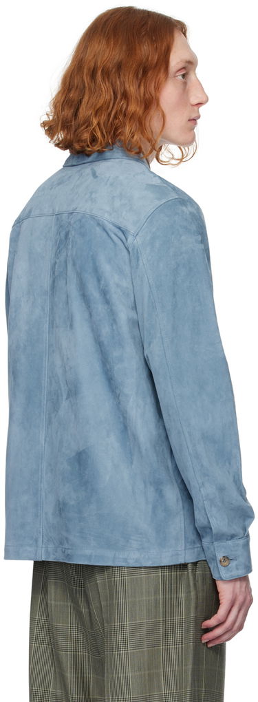 Košeľa Paul Smith Paul Smith Suede Button Up Shirt Modrá | M1R-722Y-M01931-40B, 2