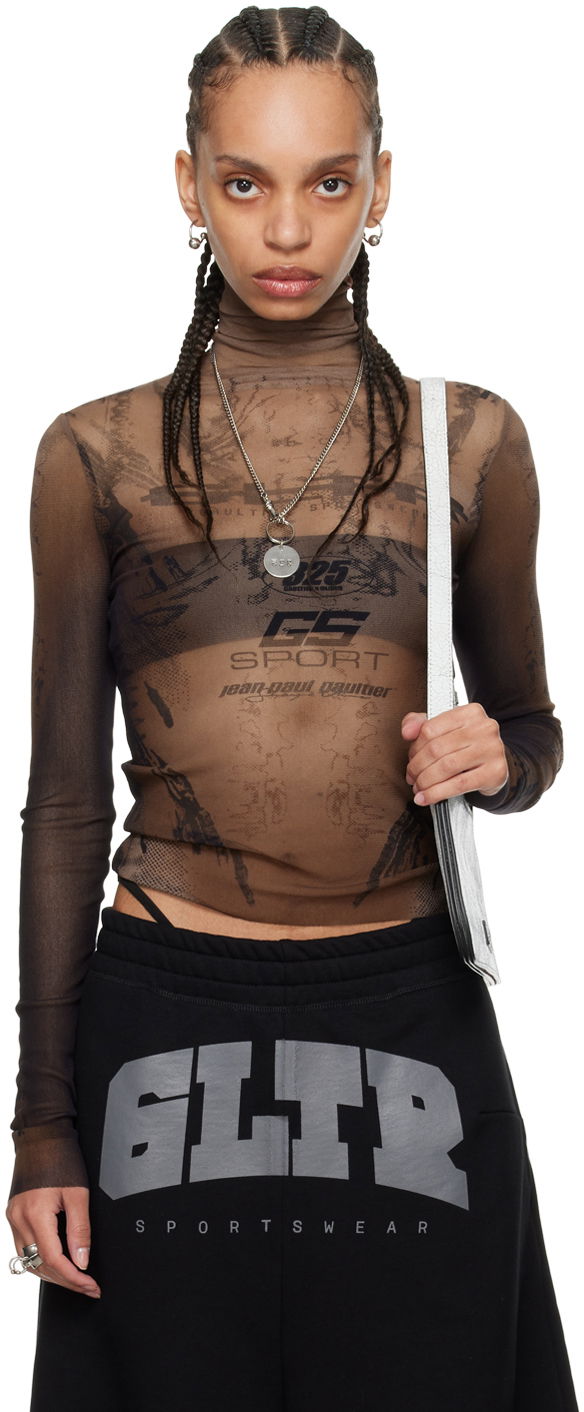 Tepláky Jean Paul Gaultier Jean Paul Gaultier Shayne Oliver Edition 'GS Sport' Turtleneck Top Čierna | 24/27-U-TO188-T550-6700, 0