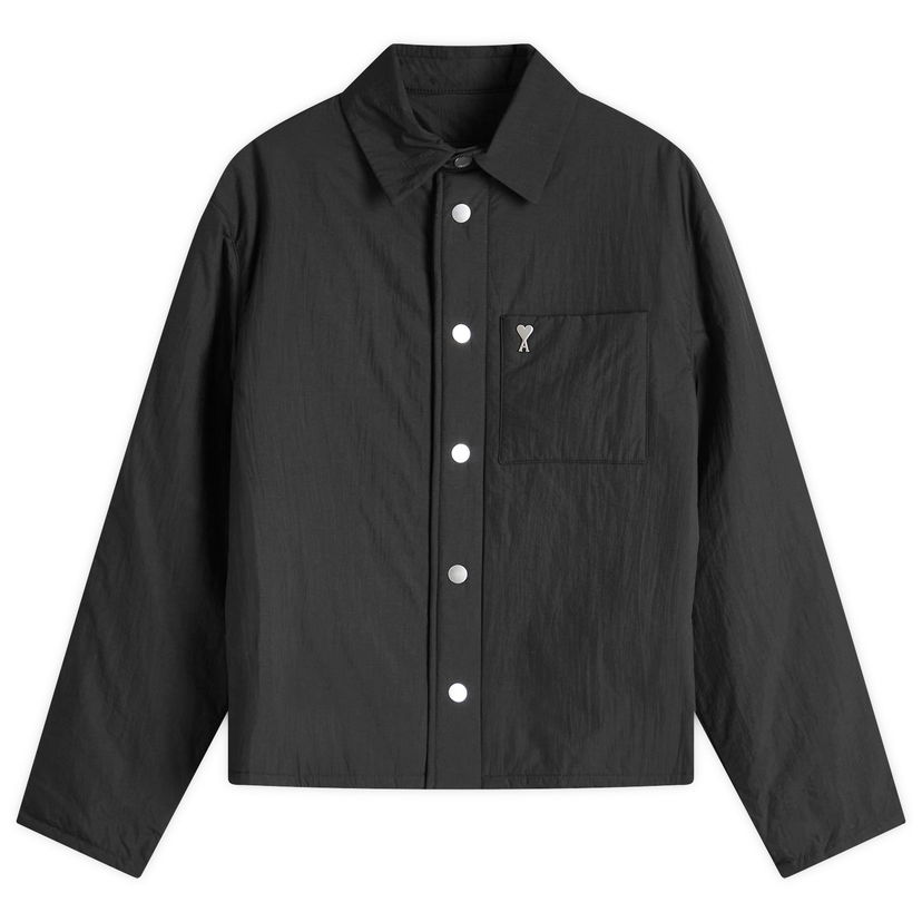 Košeľa AMI Padded Overshirt Čierna | HJK238-PA0009-001