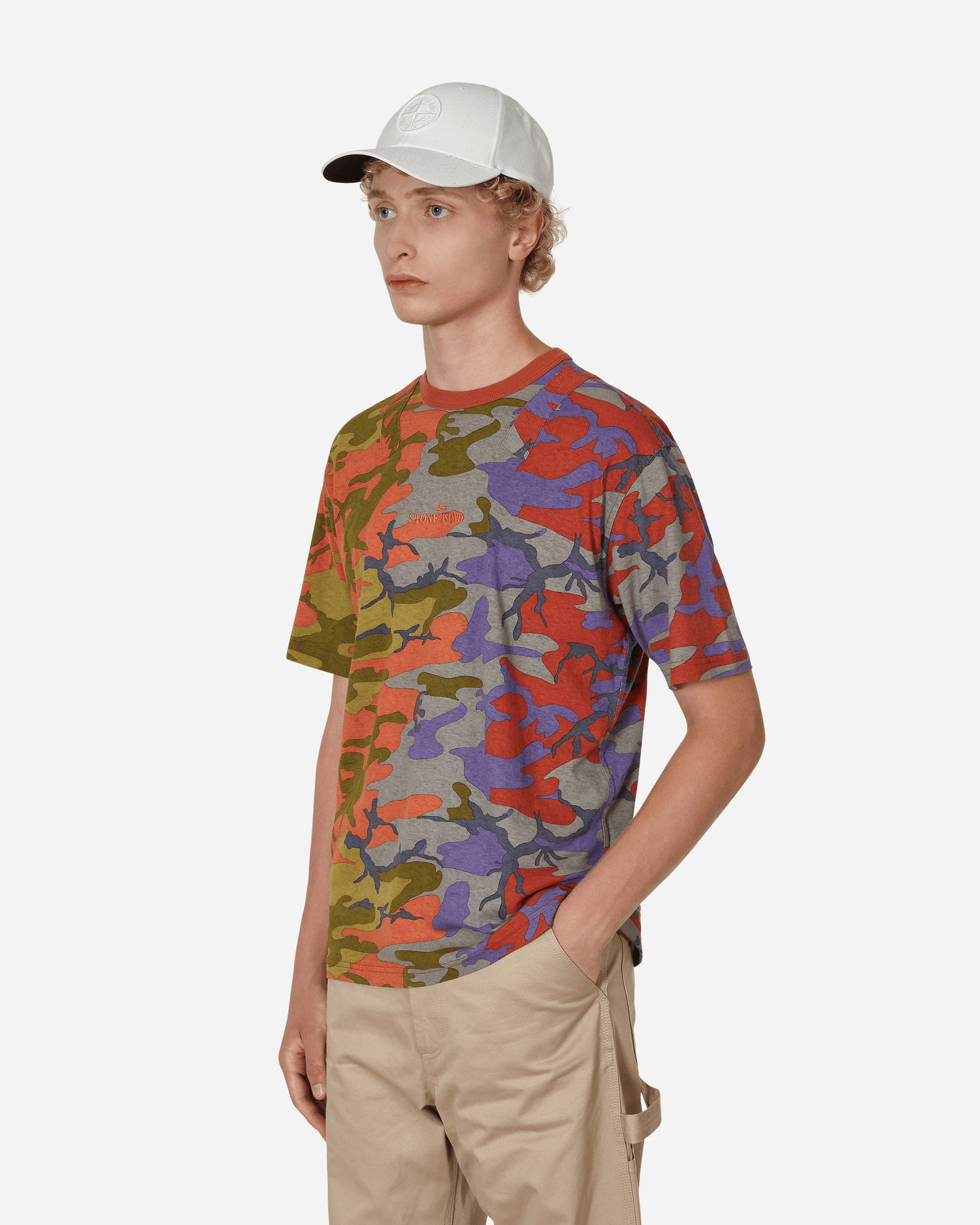 Tričko Stone Island Heritage Camo Logo T-Shirt Oranžová | 77152070000 V0015, 1