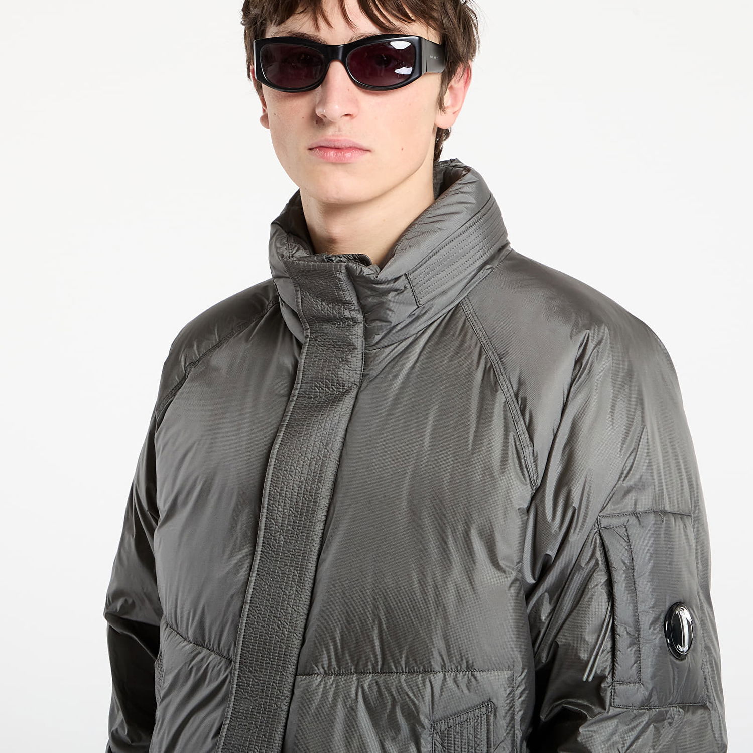 Prešívaná bunda C.P. Company Puffer Medium Jacket Šedá | 19CMOW183A110467A-921, 1