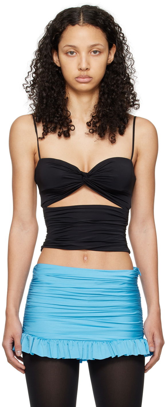 Crop Top GUIZIO Guizio Beia Twist Cutout Top Čierna | R24110K031, 0