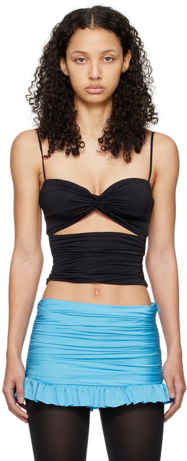 Crop Top GUIZIO Guizio Beia Twist Cutout Top Čierna | R24110K031, 0