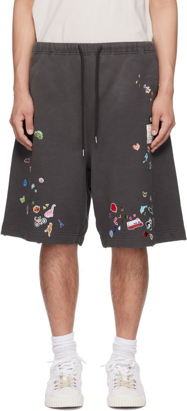 Šortky Maison MIHARA YASUHIRO MIHARA YASUHIRO Sticker Graphic Shorts Šedá | A14SP553, 0