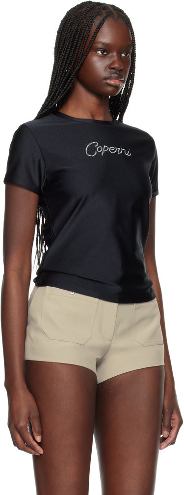 Tričko Coperni Coperni Crystal Logo T-Shirt Čierna | COPJS07CRF3023, 1