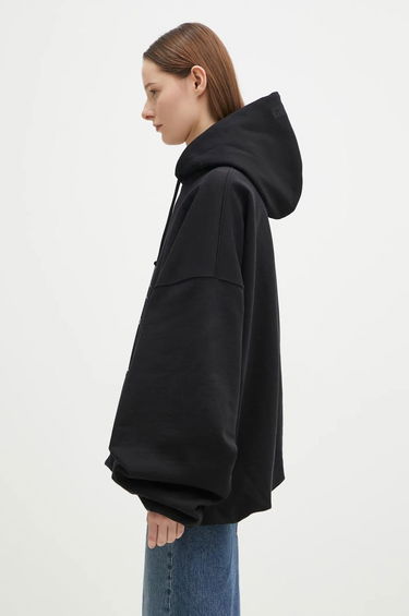 Mikina VETEMENTS 'No Posts' Cropped Boxy Hoodie Čierna | UA66HD660B, 3