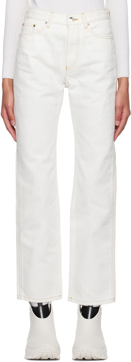 Džínsy Moncler Straight-Leg Jeans Biela | I10932A00011M3025, 0
