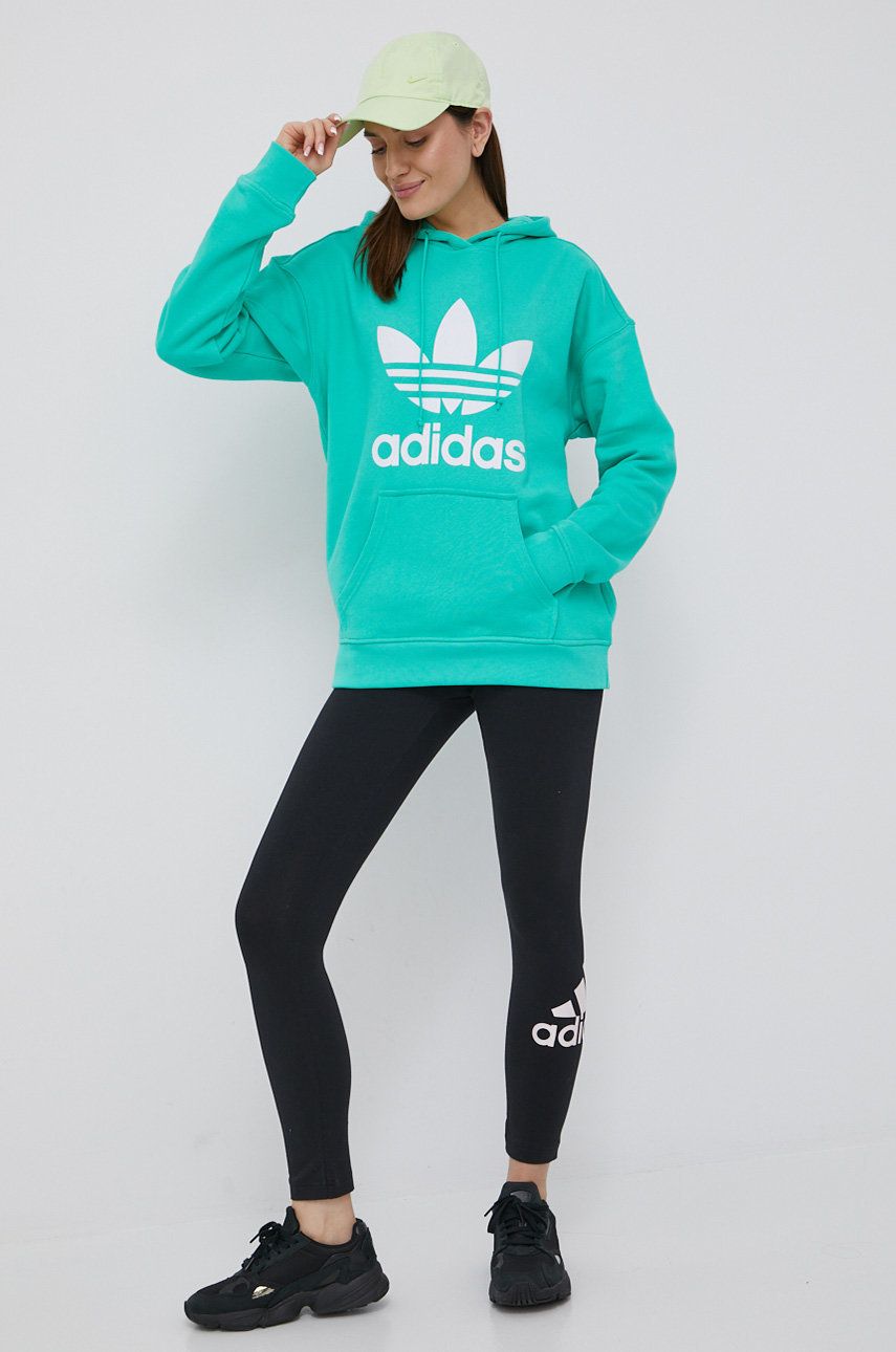Mikina adidas Originals Black Printed Leggings Tyrkysová | HC8617, 0