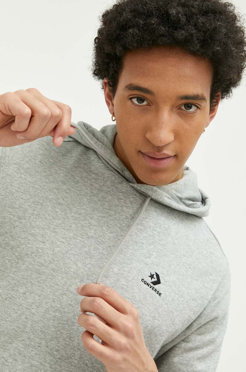 Mikina Converse Go-To Embroidered Star Chevron French Terry Hoodie Šedá | 10023874.A02, 0