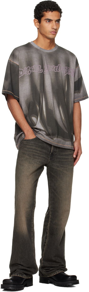 Tričko Diesel Oversized Faded Graphic T-shirt with Contrast Stitching Šedá | A21623-0BKBY-98BA, 3