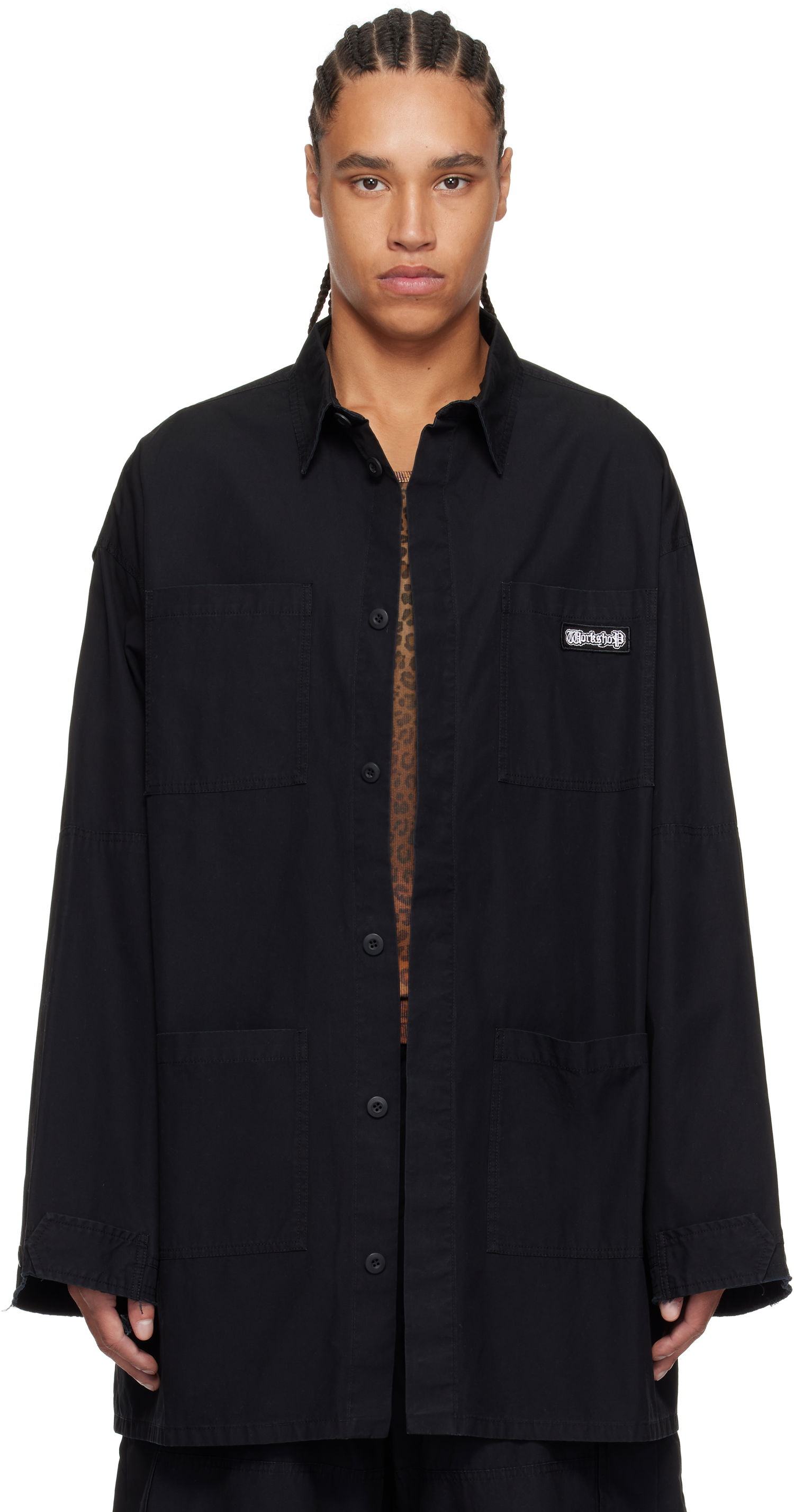 Košeľa 032C 032c Intermission Cargo Overshirt Čierna | S25-URW-1402-000, 0