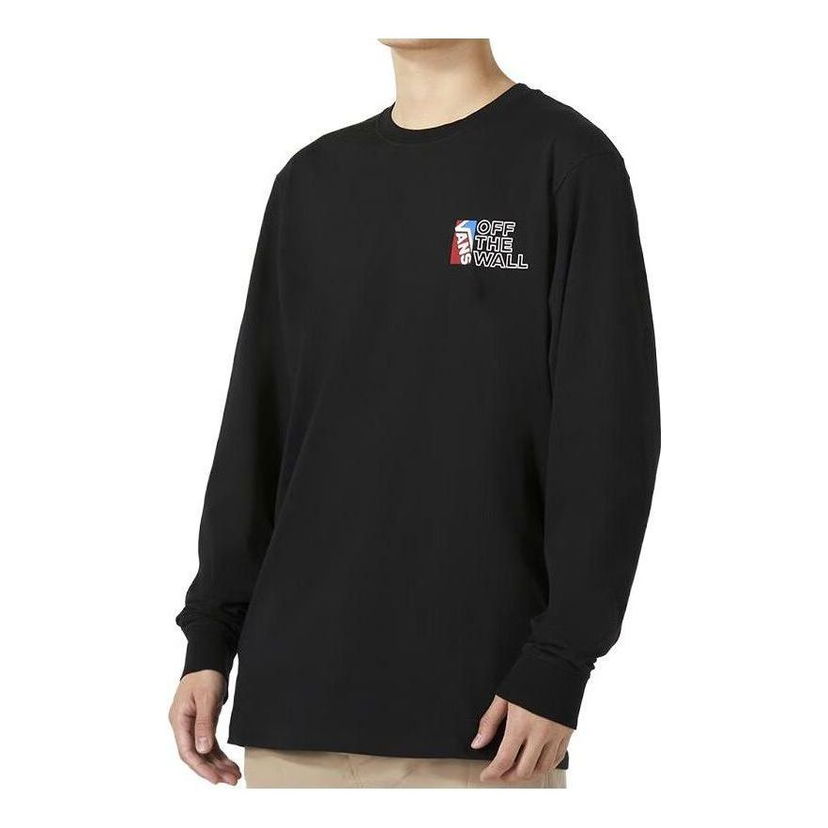 Mikina Vans Dimensions Long Sleeve T-Shirt Čierna | VN0A54NWBLK