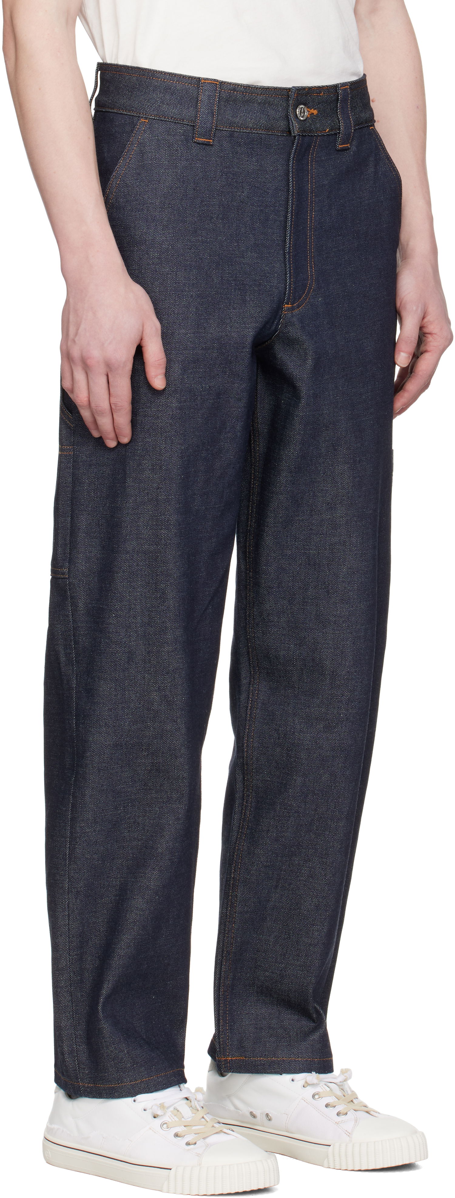 Džínsy A.P.C. Fergus Raw Denim Carpenter Jeans Navy | COHES-M08500, 1