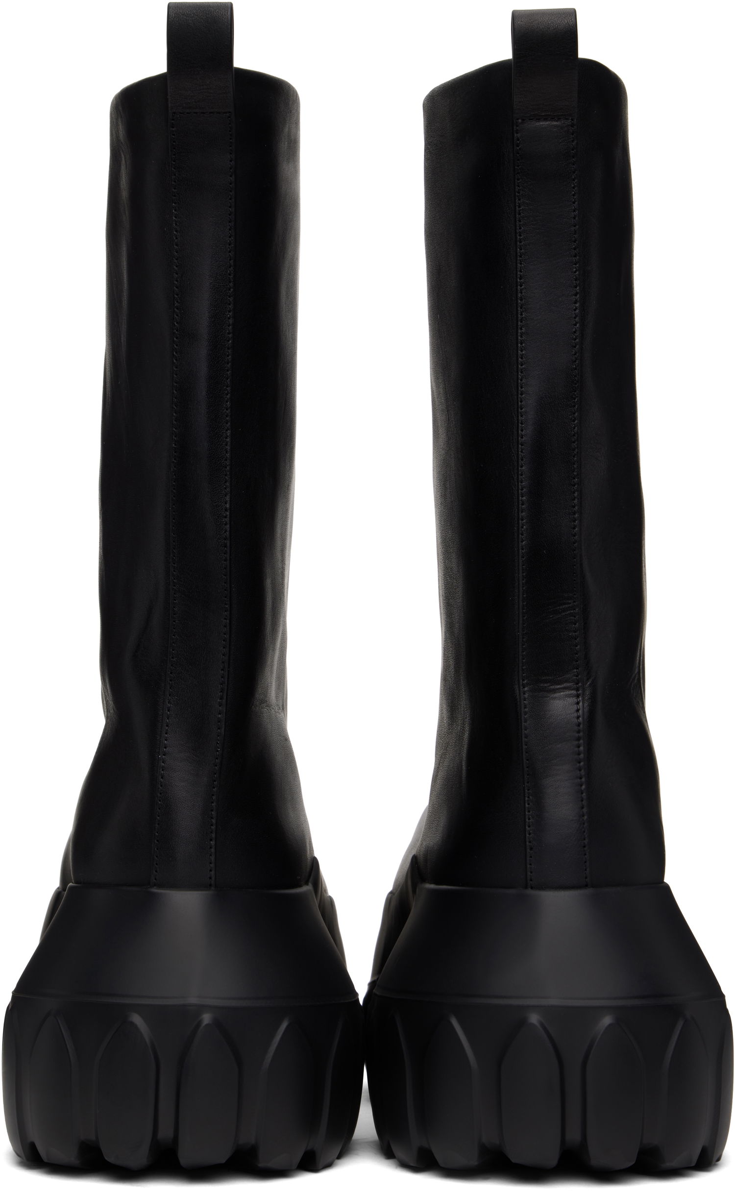 Oblečenie Rick Owens Rick Owens Hollywood Flared Mega Tractor Boots Čierna | RU01E5864 LOO, 1