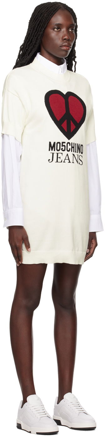 Šaty Moschino Peace & Love Minidress Biela | 0494 3208, 1