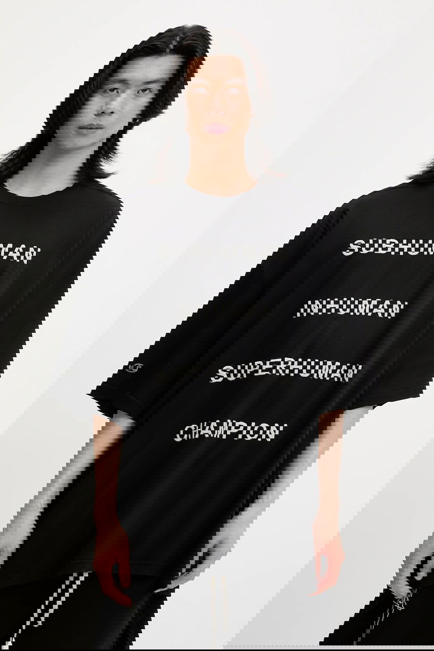 Tričko Rick Owens Rick Owens DRKSHDW Knitted Tommy T-Shirt Čierna | CM01E1675.CHJG, 0