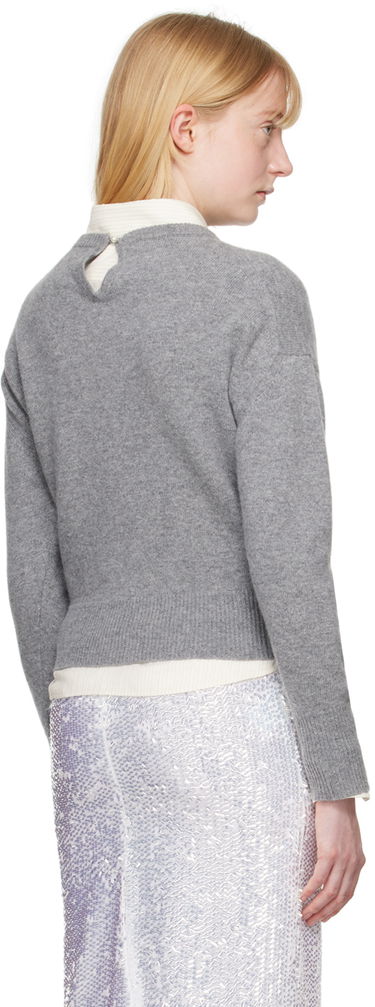 Sveter Erdem Erdem Embellished Crewneck Sweater Šedá | PS24_R1KT8_GEKW, 2