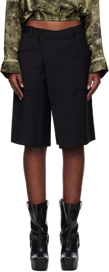 Šortky R13 R13 Crossover Knee-Length Shorts Čierna | R13WR369-R475A, 0