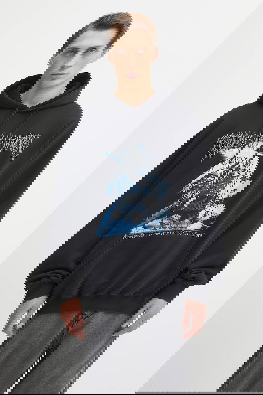 Mikina VETEMENTS Cotton Cradle of Filth Filthy Secret Oversized Printed Hoodie Čierna | UCF76HD600B, 0