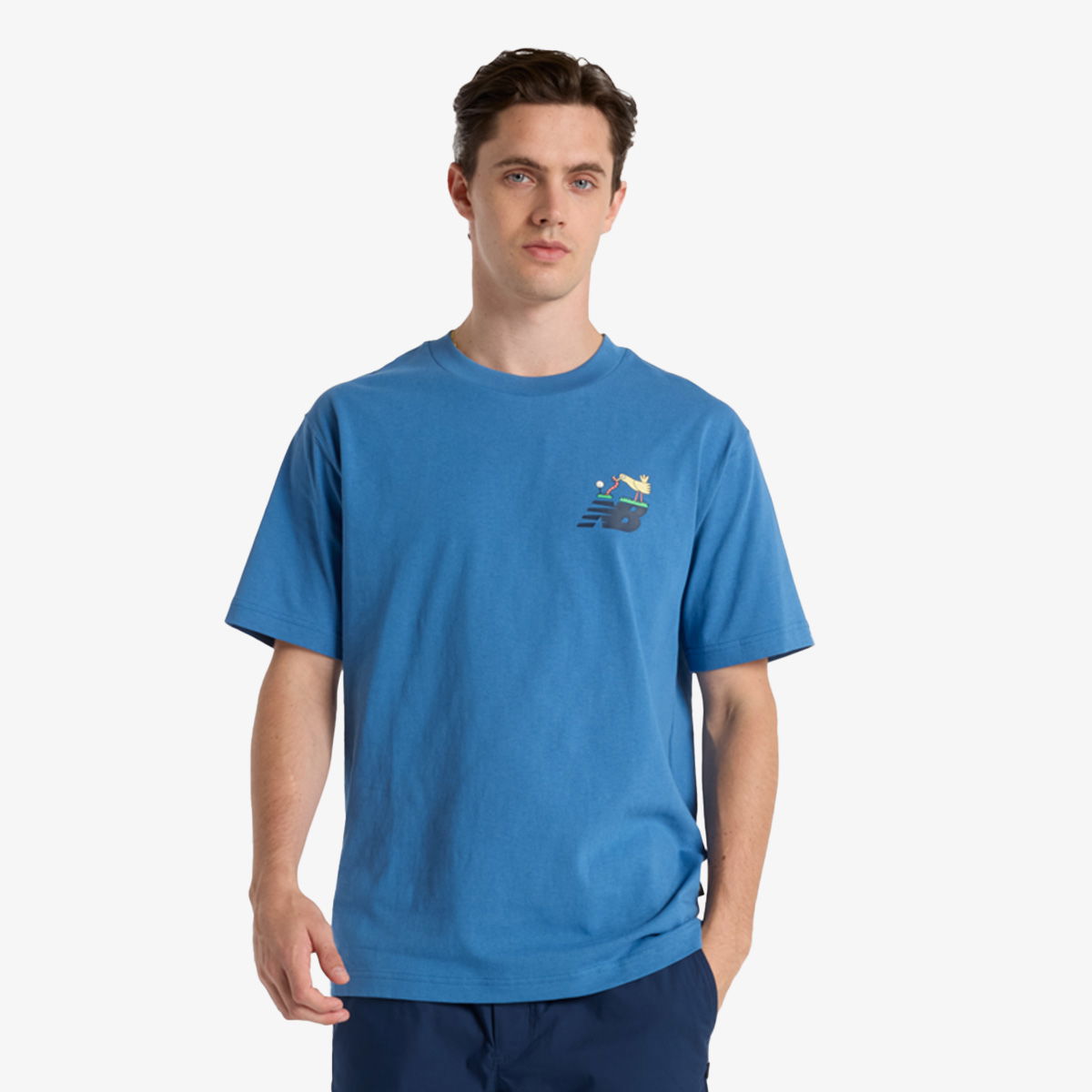 Tričko New Balance Athletics Golf Cartoon T-Shirt Modrá | MT51904-SET, 0
