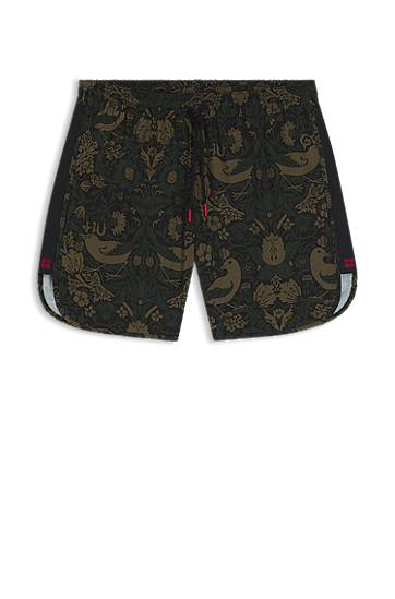 Šortky BOSS Printed Swim Shorts Zelené | 50545412