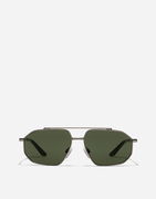 Metal Classic Geometric Double Bridge Sunglasses